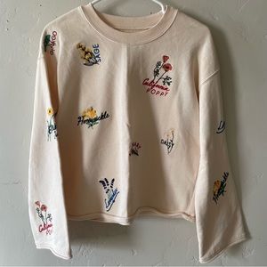 Madewell Floral Embroidered Sweater